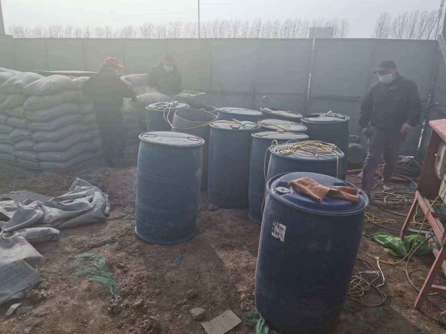 金银川路街道水泥注浆